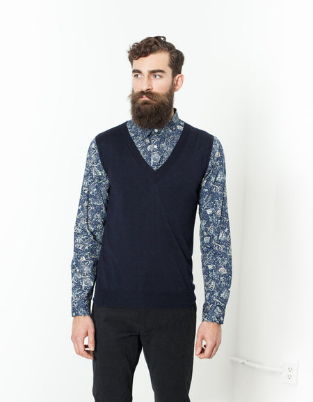 Basic Gilet in Navy