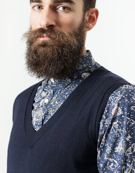 Basic Gilet in Navy