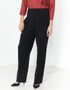 Pleated Waistband Trouser in Black