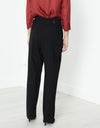 Pleated Waistband Trouser in Black