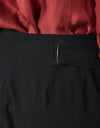 Pleated Waistband Trouser in Black