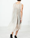 Chiffon Cape Back Dress in Sand