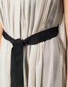 Chiffon Cape Back Dress in Sand