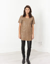 Leather Front Tunic