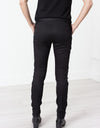 Leather Panel Trouser in Black