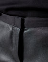 Leather Panel Trouser in Black