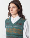 Fair Isle Vest in Army