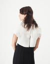 Layered Contrast Dress in Cream/Black