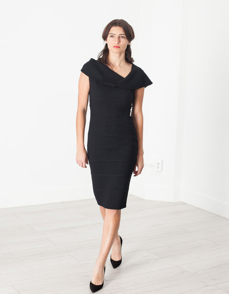 Asymmetric Dress in Black