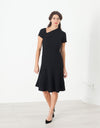 Lined Silhouette Dress in Black