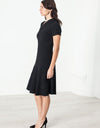 Lined Silhouette Dress in Black
