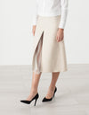 Tulle Pleat Skirt in Cream