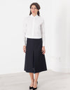 Tulle Pleat Skirt in Navy