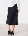 Tulle Pleat Skirt in Navy