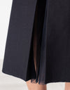Tulle Pleat Skirt in Navy