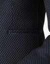 Weave Jacket in Black/Blue