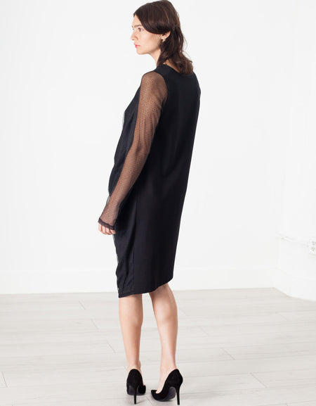 Net Dress in Black