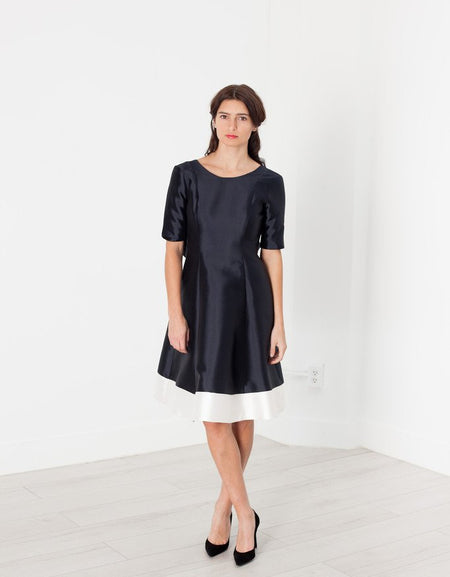 Tie Dress in Navy