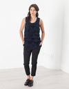 Ruffled Tank Top in Navy