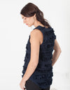 Ruffled Tank Top in Navy