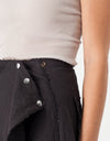 Wrap Snap Skirt in Black