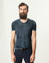 Melange T-Shirt in Navy/Black