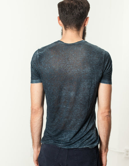 Melange T-Shirt in Navy/Black