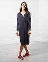 Long Sleeve Silk Dress