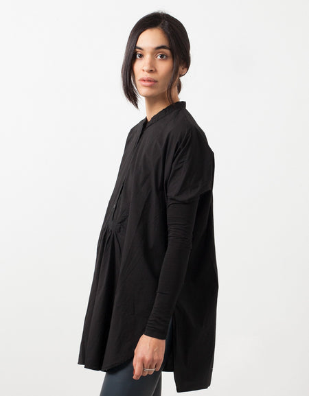 Oversized Bibbed Blouse