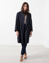 Woven Pleat Back Coat