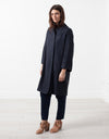 Woven Pleat Back Coat