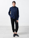 Sheer Silk Collar Button Up