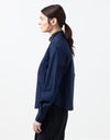 Sheer Silk Collar Button Up