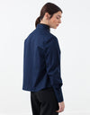 Sheer Silk Collar Button Up
