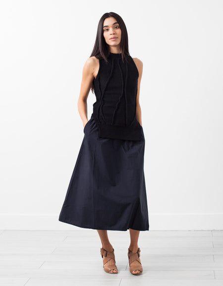 Curved Stripe Knit Tank