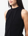 Curved Stripe Knit Tank