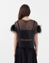 Organza Feather Top