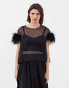 Organza Feather Top