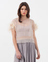 Organza Feather Top