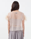 Organza Feather Top