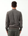 Leather Bomber Jacket in Dust