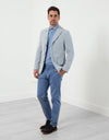 Seersucker Five Button Blazer
