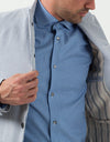 Seersucker Five Button Blazer