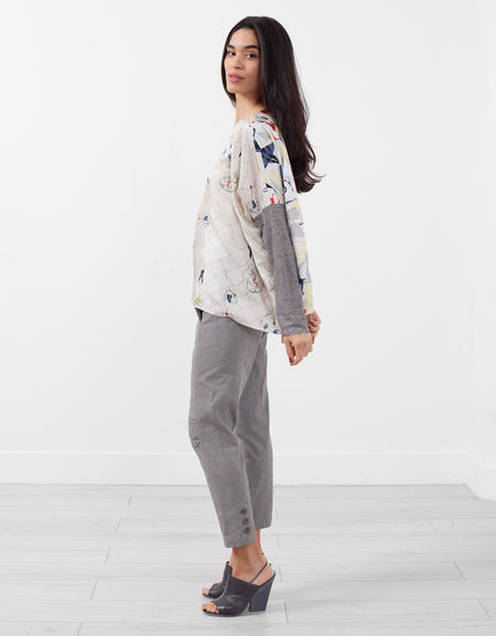 Long Sleeve Box Blouse