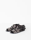 Wrap Sandal in Black/Steel