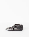 Wrap Sandal in Black/Steel