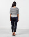 Sleeve Top in Navy Stripe