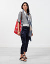 Sleeve Top in Navy Stripe