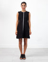 Neoprene Flower Dress in Black