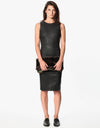 Iranta Leather Dress in Black
